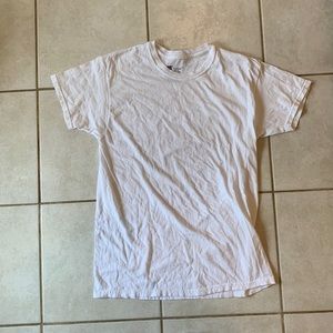 Hanes Plain White T-Shirt Size M